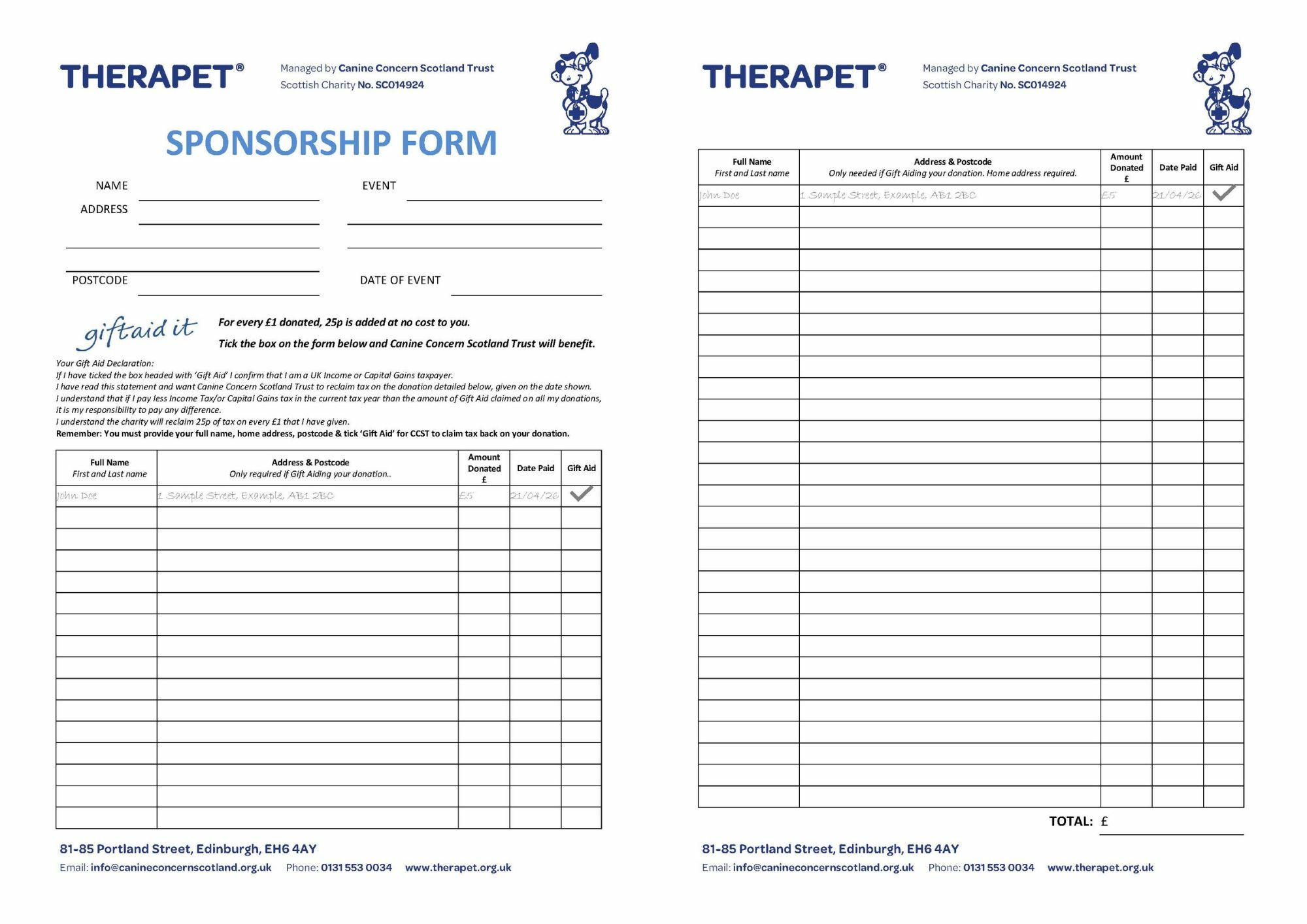 Sponsorship Forms